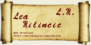 Lea Milinčić vizit kartica